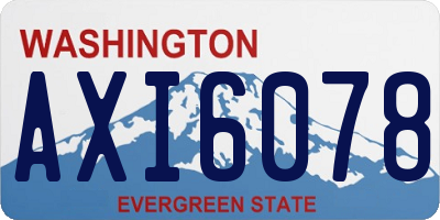WA license plate AXI6078