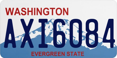 WA license plate AXI6084