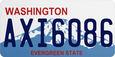 WA license plate AXI6086