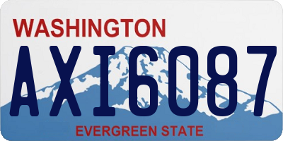 WA license plate AXI6087