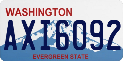 WA license plate AXI6092