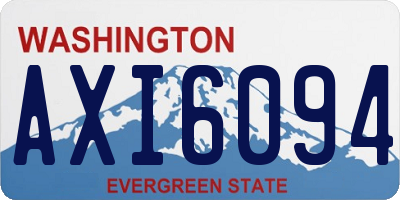 WA license plate AXI6094