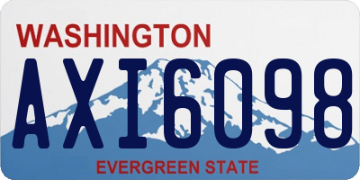 WA license plate AXI6098
