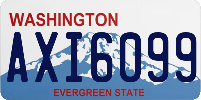 WA license plate AXI6099