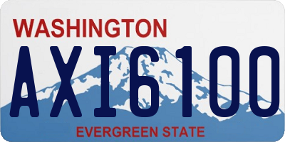 WA license plate AXI6100