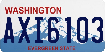 WA license plate AXI6103
