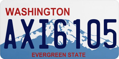 WA license plate AXI6105