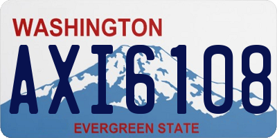 WA license plate AXI6108