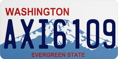 WA license plate AXI6109