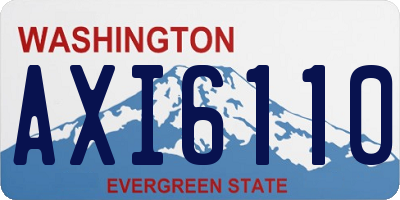 WA license plate AXI6110