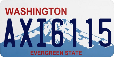 WA license plate AXI6115