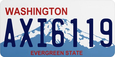WA license plate AXI6119