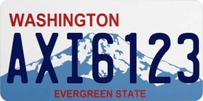 WA license plate AXI6123