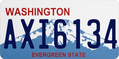 WA license plate AXI6134