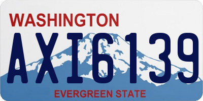 WA license plate AXI6139