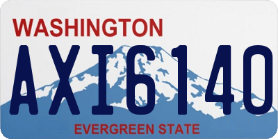 WA license plate AXI6140