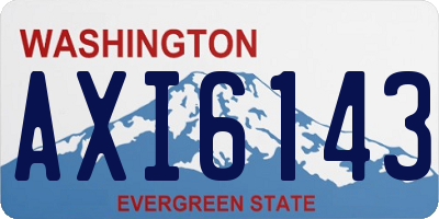 WA license plate AXI6143
