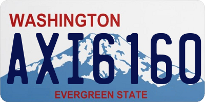 WA license plate AXI6160