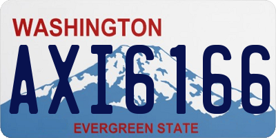 WA license plate AXI6166