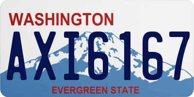 WA license plate AXI6167