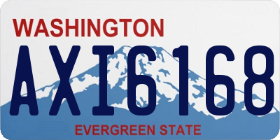 WA license plate AXI6168
