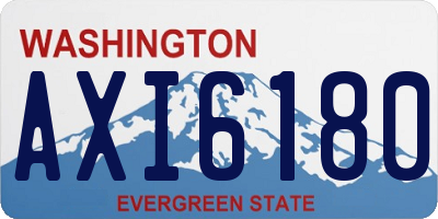 WA license plate AXI6180