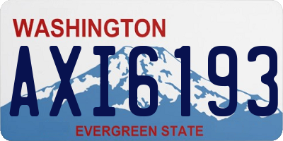 WA license plate AXI6193
