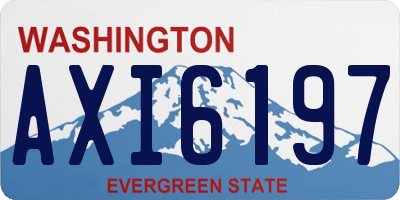 WA license plate AXI6197