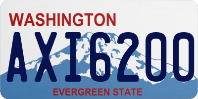 WA license plate AXI6200