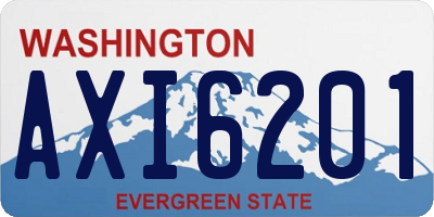 WA license plate AXI6201