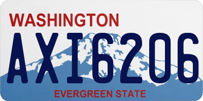 WA license plate AXI6206