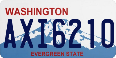 WA license plate AXI6210