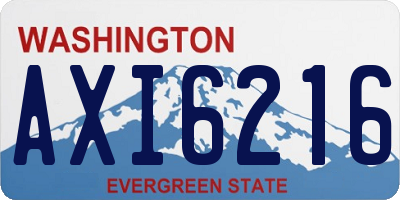 WA license plate AXI6216
