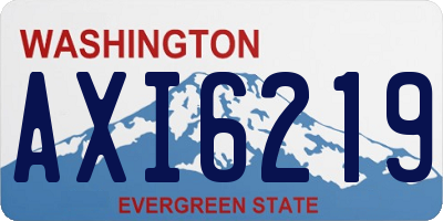 WA license plate AXI6219