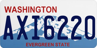 WA license plate AXI6220
