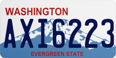 WA license plate AXI6223