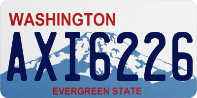WA license plate AXI6226