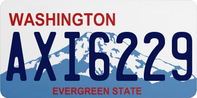 WA license plate AXI6229