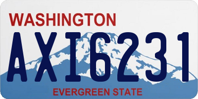 WA license plate AXI6231