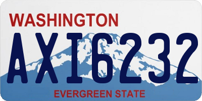 WA license plate AXI6232