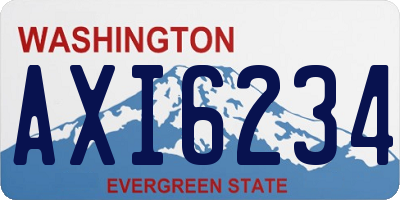 WA license plate AXI6234