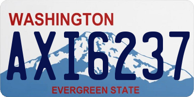 WA license plate AXI6237