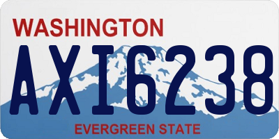 WA license plate AXI6238