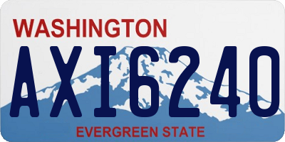 WA license plate AXI6240