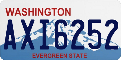 WA license plate AXI6252