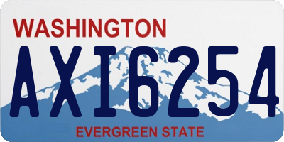 WA license plate AXI6254