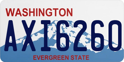 WA license plate AXI6260
