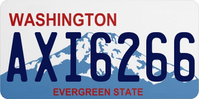 WA license plate AXI6266
