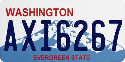 WA license plate AXI6267