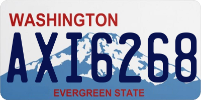WA license plate AXI6268